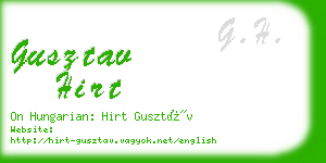 gusztav hirt business card